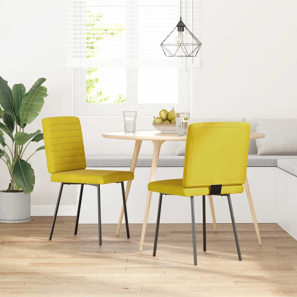 Eetkamerstoelen 2 st fluweel geel is nu te koop bij PeponiXL, paradijselijk wonen!