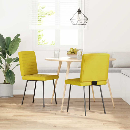 Eetkamerstoelen 2 st fluweel geel is nu te koop bij PeponiXL, paradijselijk wonen!