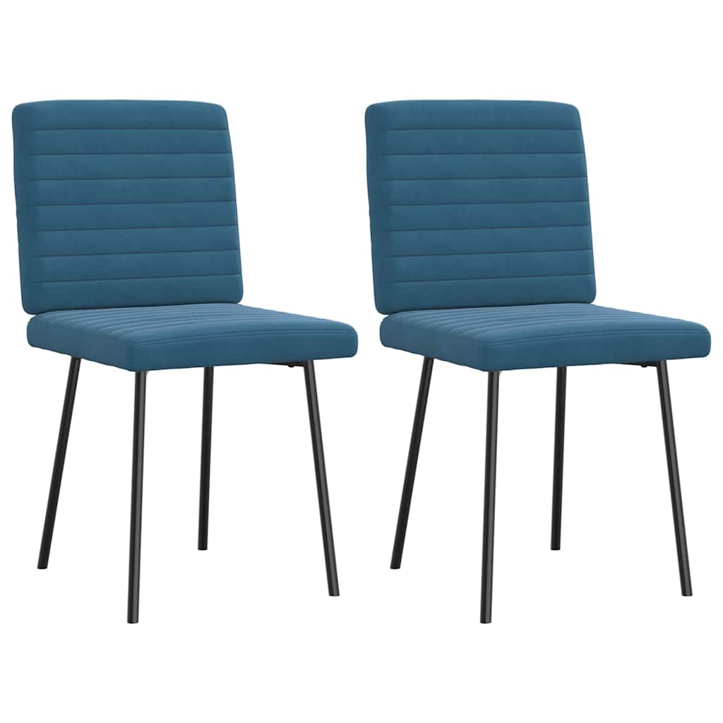 Eetkamerstoelen 2 st fluweel blauw is nu te koop bij PeponiXL, paradijselijk wonen!