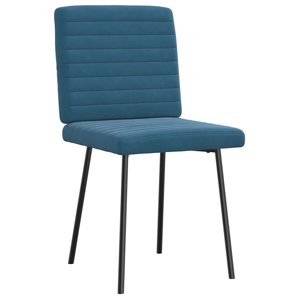 Eetkamerstoelen 2 st fluweel blauw is nu te koop bij PeponiXL, paradijselijk wonen!