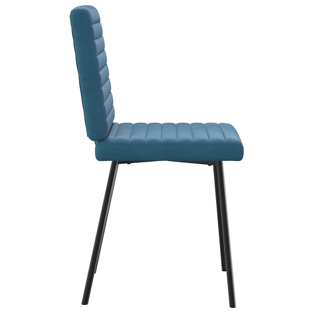 Eetkamerstoelen 2 st fluweel blauw is nu te koop bij PeponiXL, paradijselijk wonen!