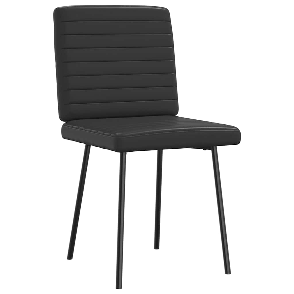 Eetkamerstoelen 2 st kunstleer zwart is nu te koop bij PeponiXL, paradijselijk wonen!