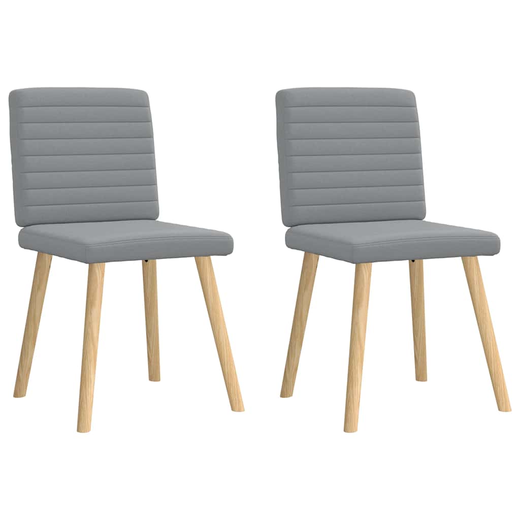Eetkamerstoelen 2 st stof lichtgrijs is nu te koop bij PeponiXL, paradijselijk wonen!