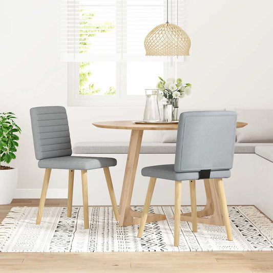 Eetkamerstoelen 2 st stof lichtgrijs is nu te koop bij PeponiXL, paradijselijk wonen!