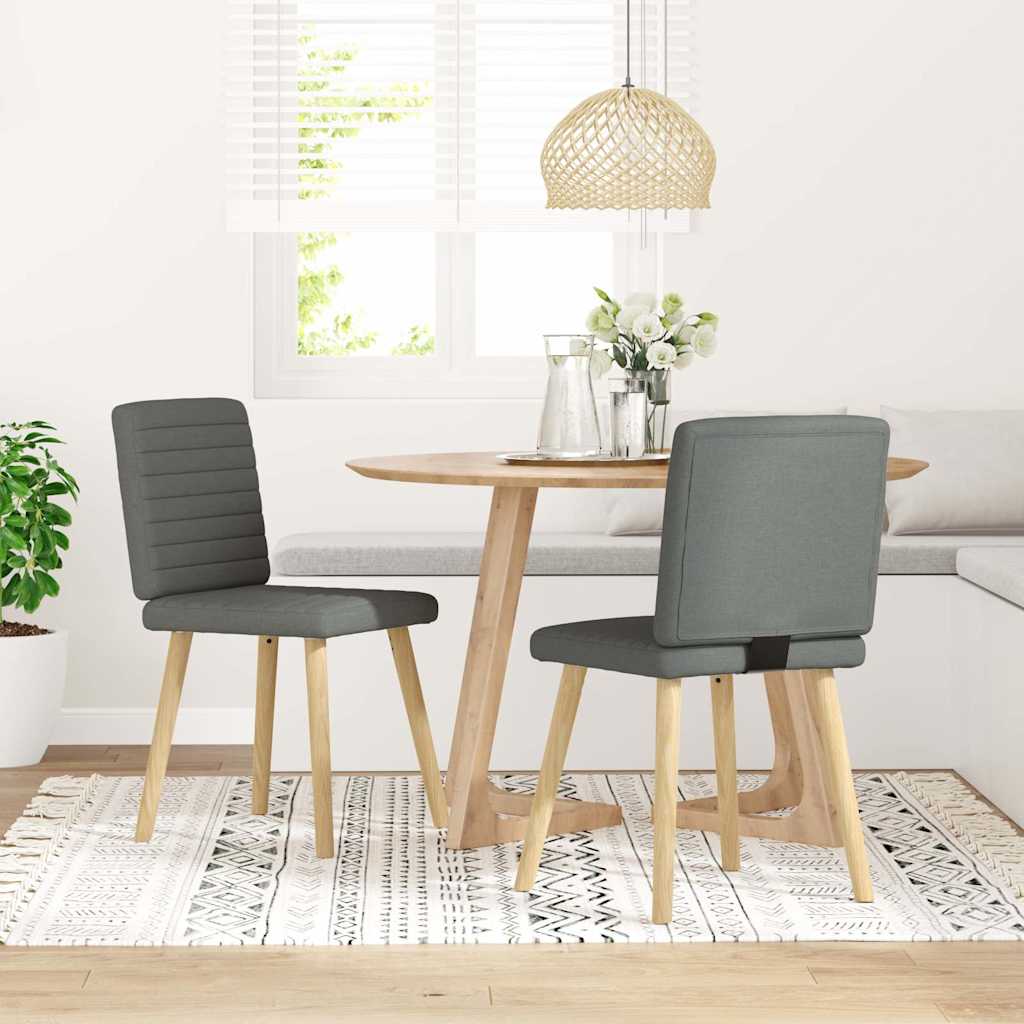 Eetkamerstoelen 2 st stof donkergrijs is nu te koop bij PeponiXL, paradijselijk wonen!