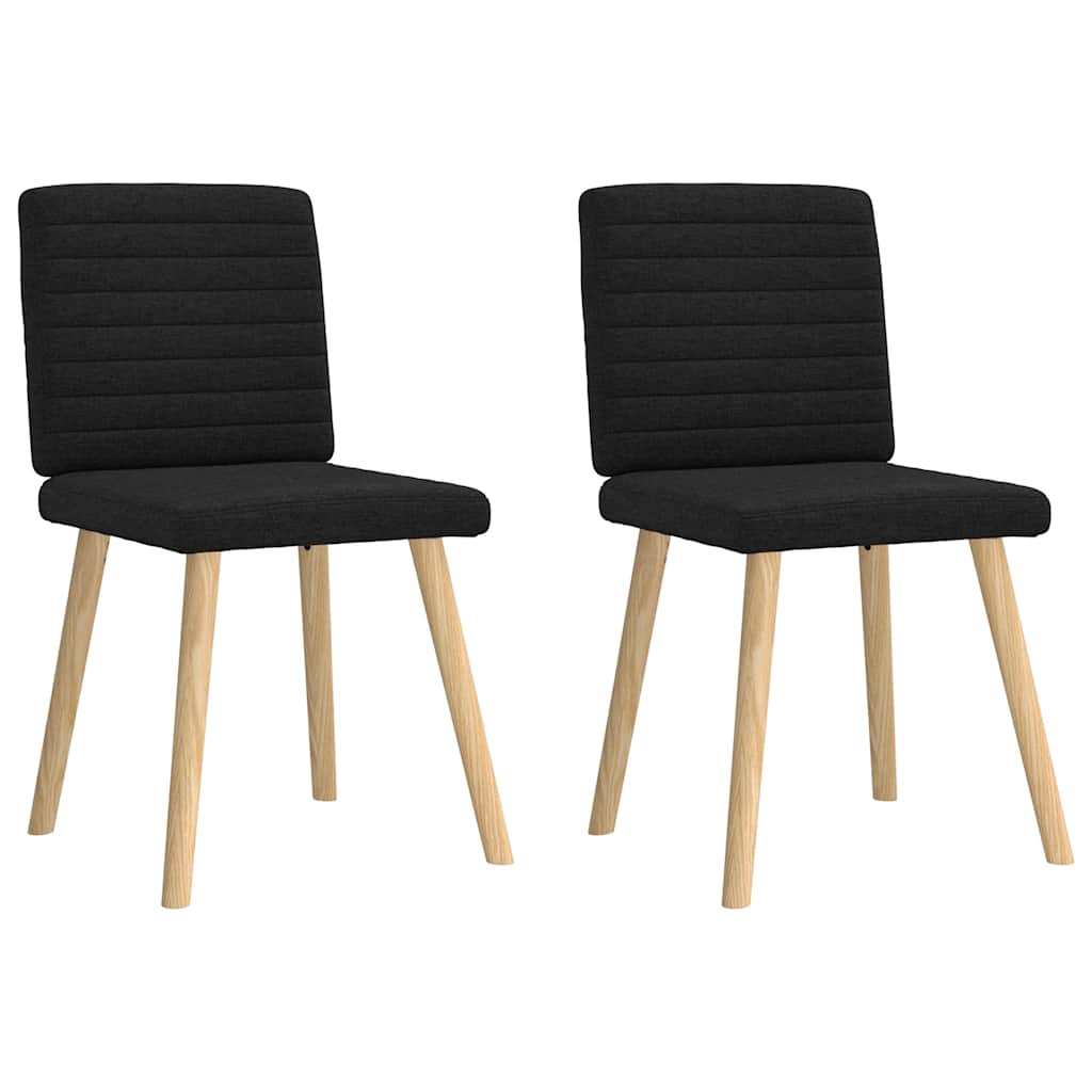 Eetkamerstoelen 2 st stof zwart is nu te koop bij PeponiXL, paradijselijk wonen!
