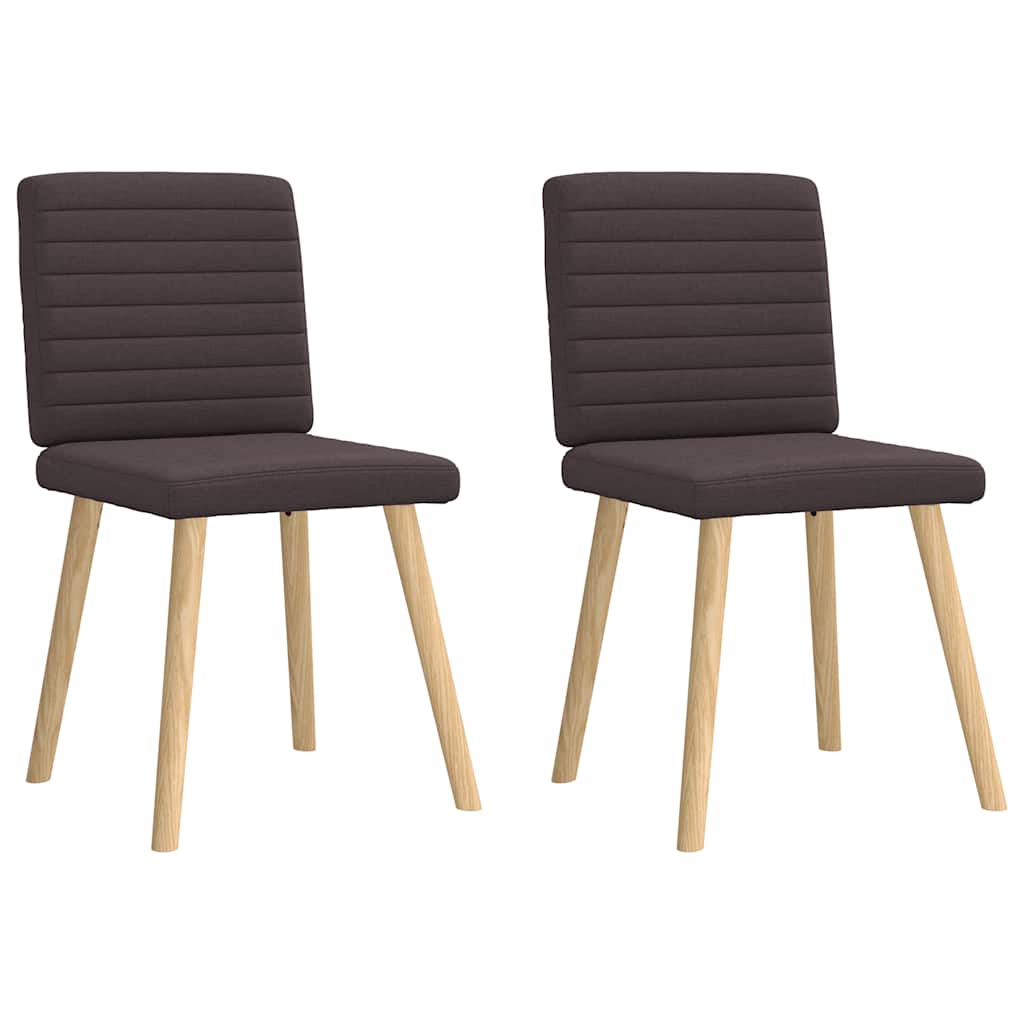 Eetkamerstoelen 2 st stof donkerbruin is nu te koop bij PeponiXL, paradijselijk wonen!