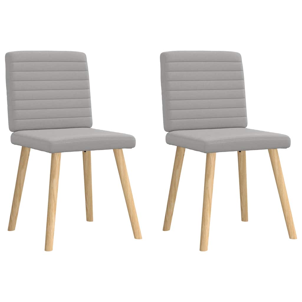 Eetkamerstoelen 2 st stof wolk grijs is nu te koop bij PeponiXL, paradijselijk wonen!