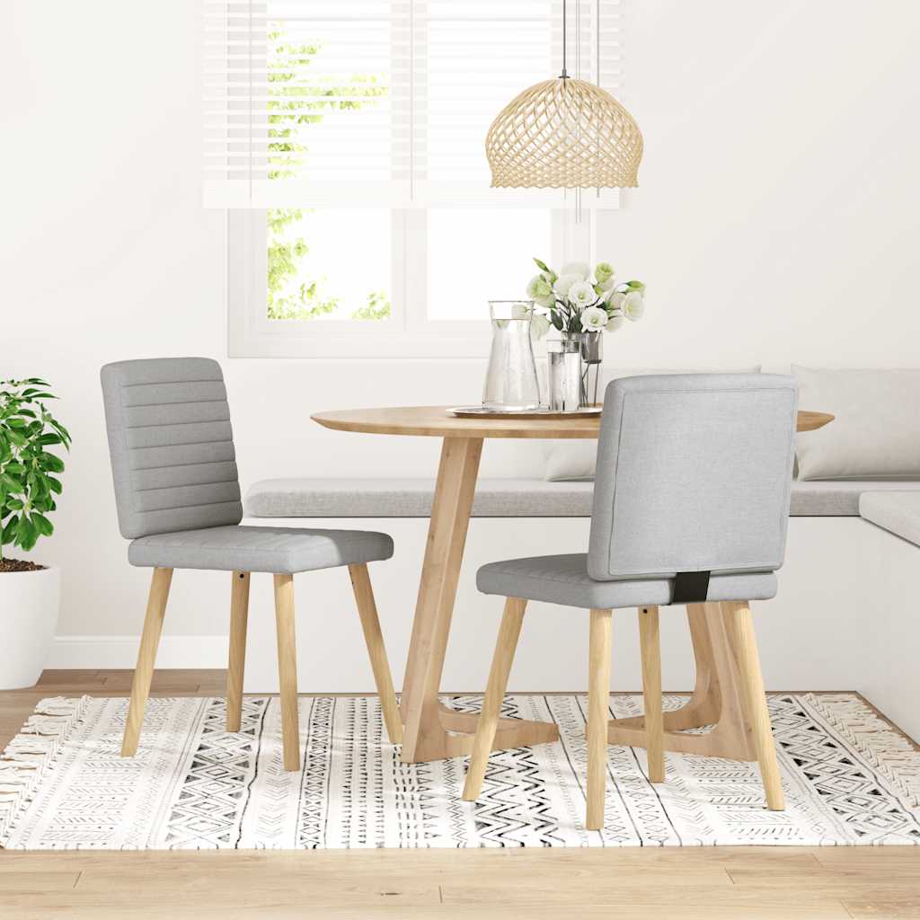 Eetkamerstoelen 2 st stof wolk grijs is nu te koop bij PeponiXL, paradijselijk wonen!