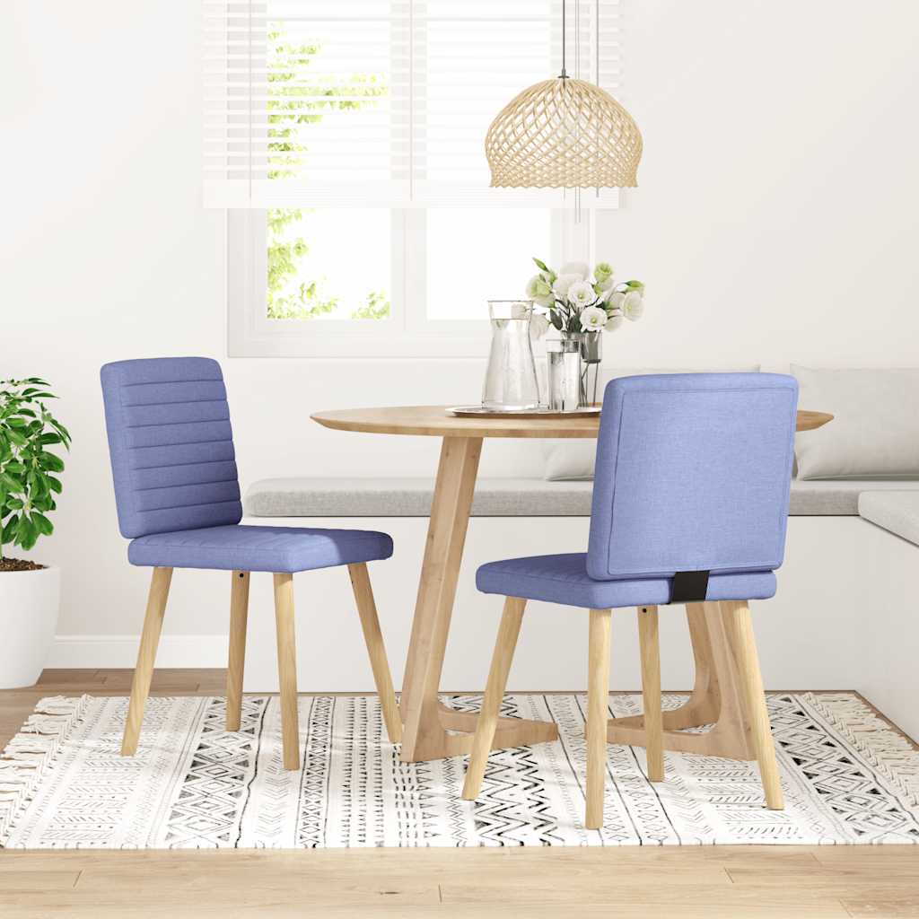 Eetkamerstoelen 2 st stof jeansblauw is nu te koop bij PeponiXL, paradijselijk wonen!