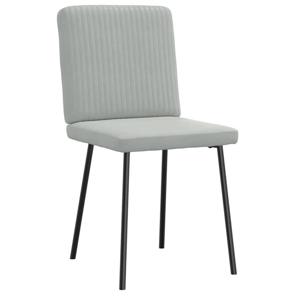 Eetkamerstoelen 2 st fluweel lichtgrijs is nu te koop bij PeponiXL, paradijselijk wonen!