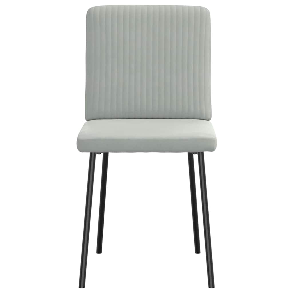 Eetkamerstoelen 2 st fluweel lichtgrijs is nu te koop bij PeponiXL, paradijselijk wonen!