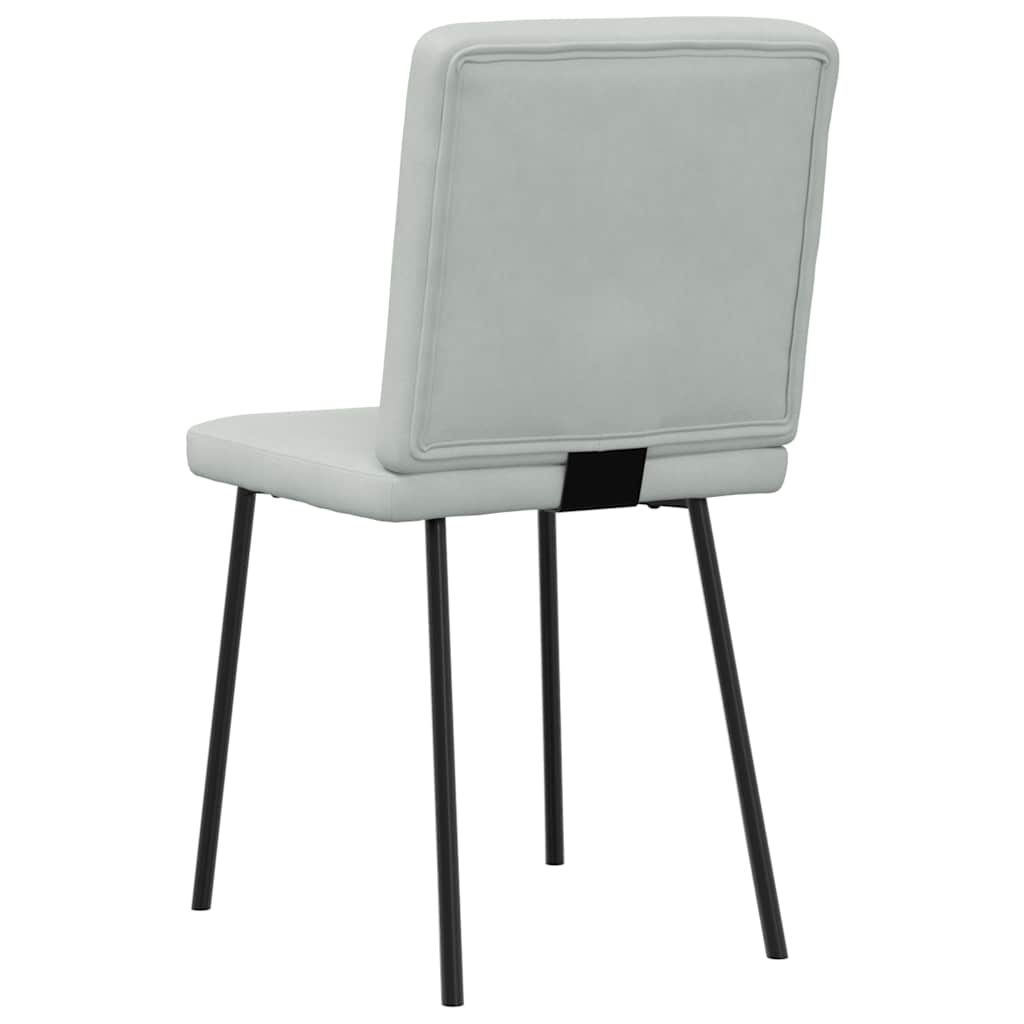 Eetkamerstoelen 2 st fluweel lichtgrijs is nu te koop bij PeponiXL, paradijselijk wonen!