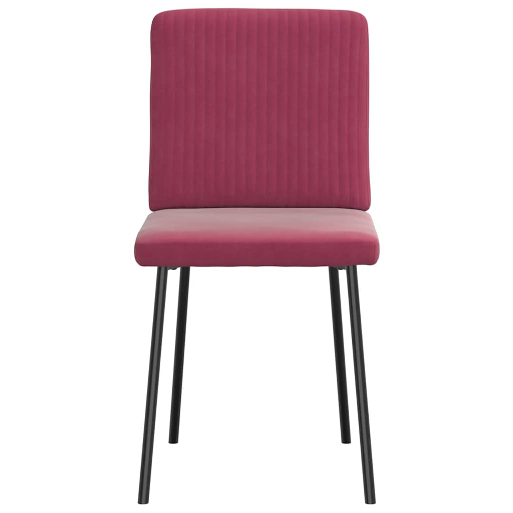 Eetkamerstoelen 2 st fluweel wijnrood is nu te koop bij PeponiXL, paradijselijk wonen!