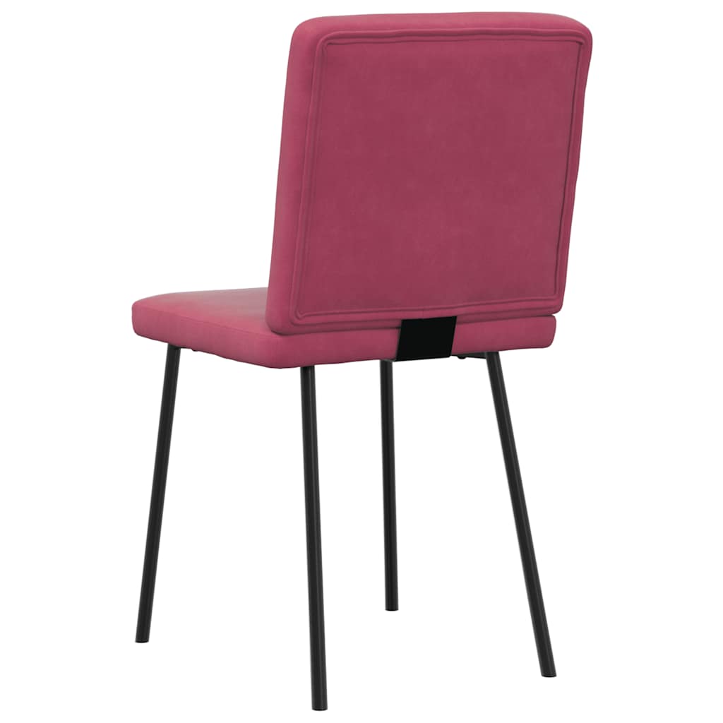 Eetkamerstoelen 2 st fluweel wijnrood is nu te koop bij PeponiXL, paradijselijk wonen!