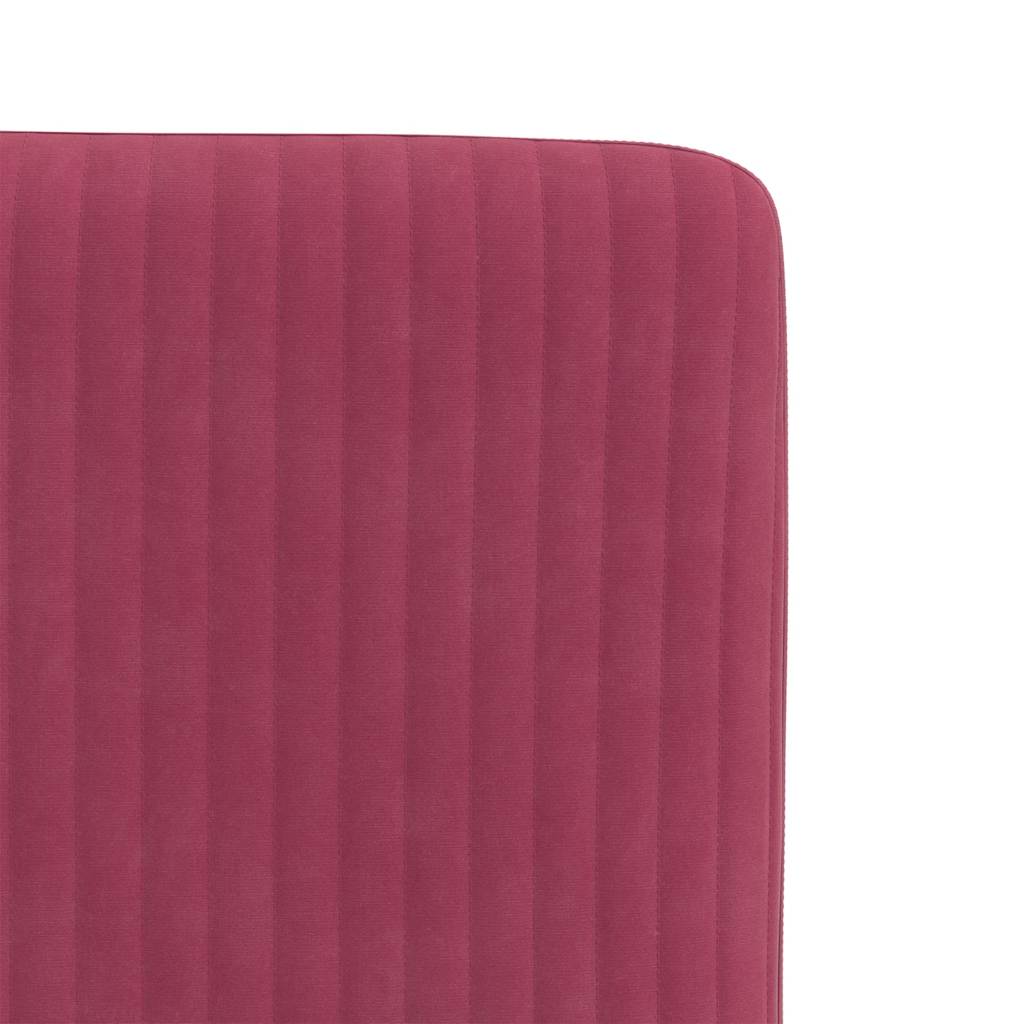 Eetkamerstoelen 2 st fluweel wijnrood is nu te koop bij PeponiXL, paradijselijk wonen!