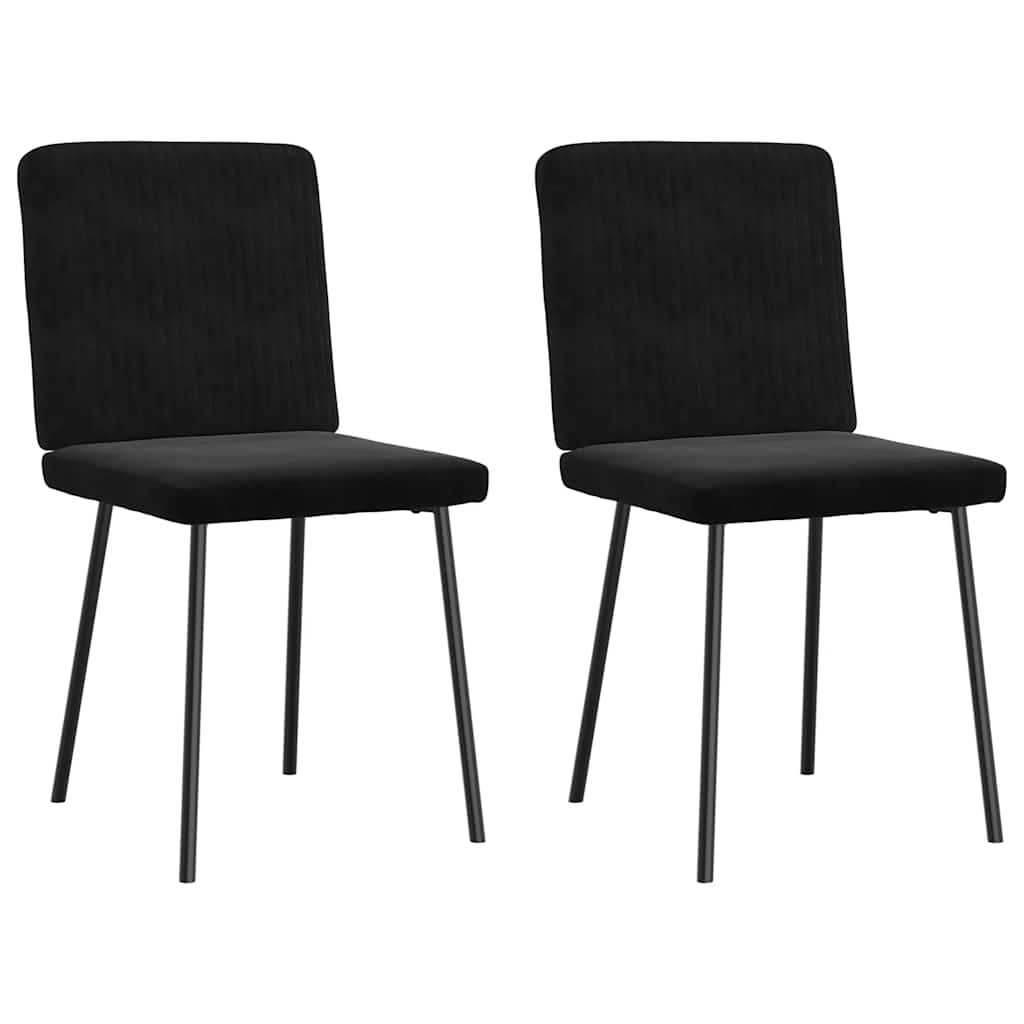 Eetkamerstoelen 2 st fluweel zwart is nu te koop bij PeponiXL, paradijselijk wonen!