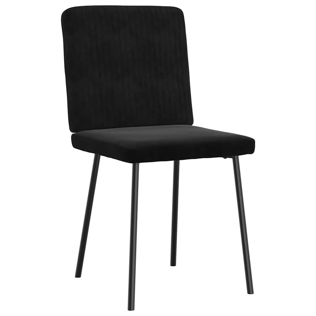 Eetkamerstoelen 2 st fluweel zwart is nu te koop bij PeponiXL, paradijselijk wonen!