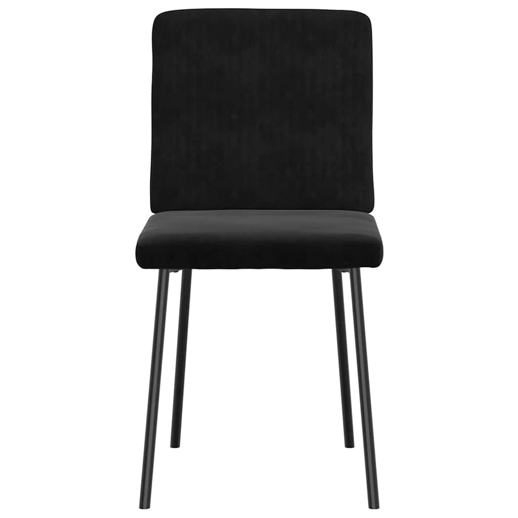 Eetkamerstoelen 2 st fluweel zwart is nu te koop bij PeponiXL, paradijselijk wonen!