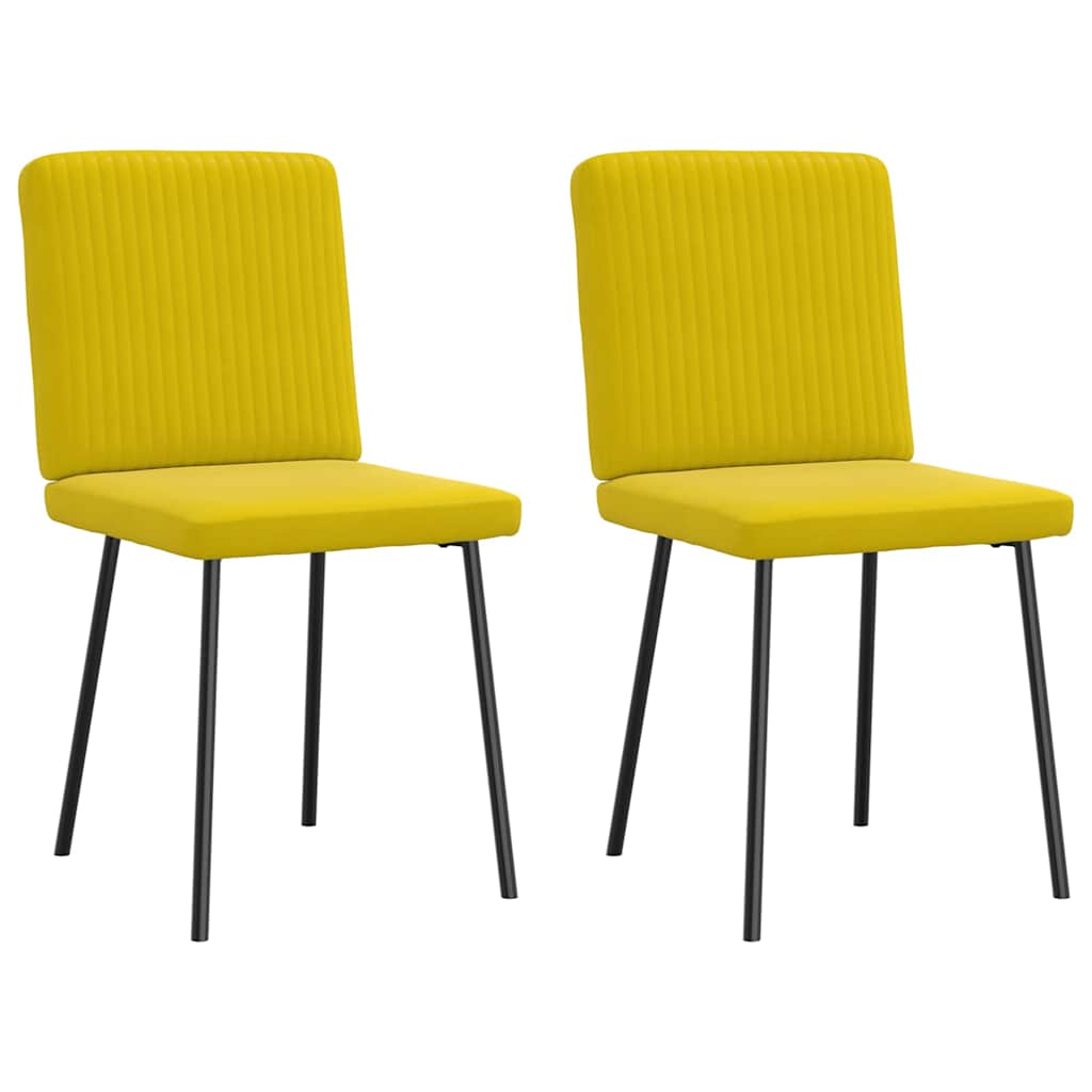 Eetkamerstoelen 2 st fluweel geel is nu te koop bij PeponiXL, paradijselijk wonen!