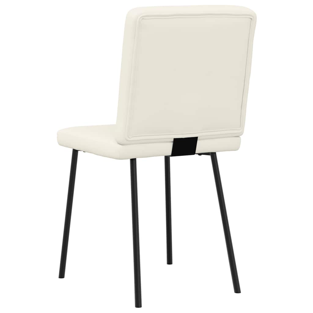 Eetkamerstoelen 2 st fluweel crèmekleurig is nu te koop bij PeponiXL, paradijselijk wonen!