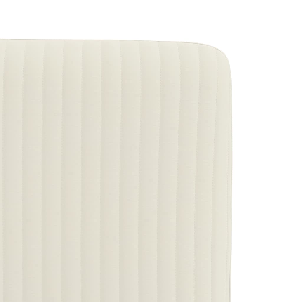 Eetkamerstoelen 2 st fluweel crèmekleurig is nu te koop bij PeponiXL, paradijselijk wonen!