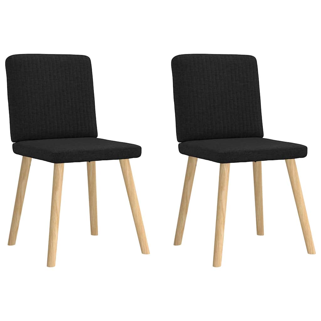 Eetkamerstoelen 2 st stof zwart is nu te koop bij PeponiXL, paradijselijk wonen!