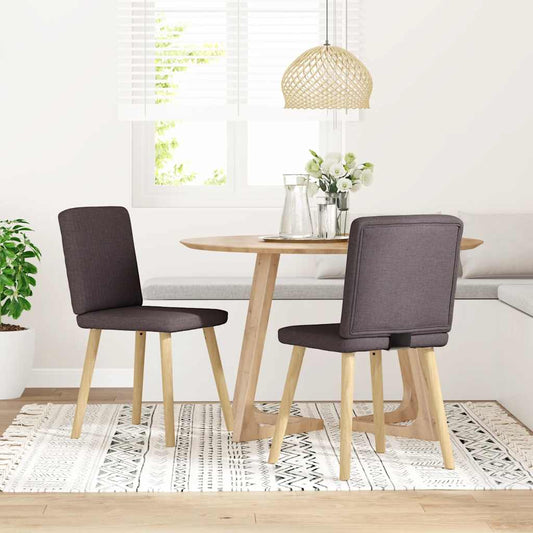 Eetkamerstoelen 2 st stof donkerbruin is nu te koop bij PeponiXL, paradijselijk wonen!
