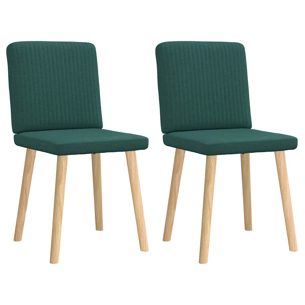 Eetkamerstoelen 2 st stof donkergroen is nu te koop bij PeponiXL, paradijselijk wonen!