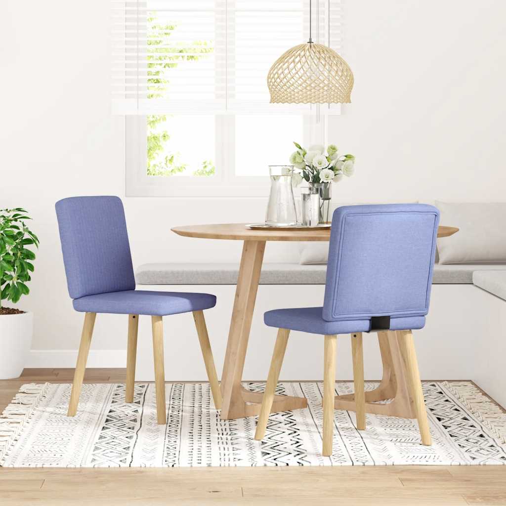 Eetkamerstoelen 2 st stof jeansblauw is nu te koop bij PeponiXL, paradijselijk wonen!