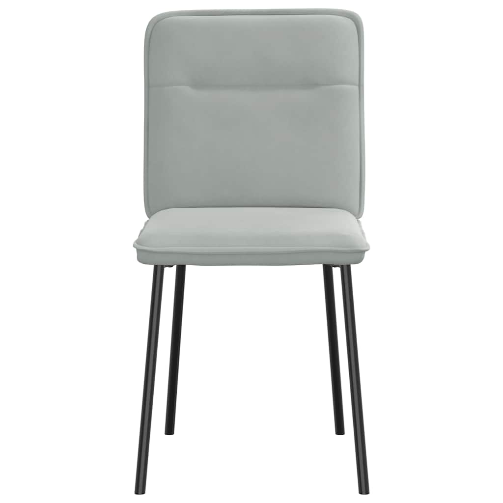 Eetkamerstoelen 2 st fluweel lichtgrijs is nu te koop bij PeponiXL, paradijselijk wonen!