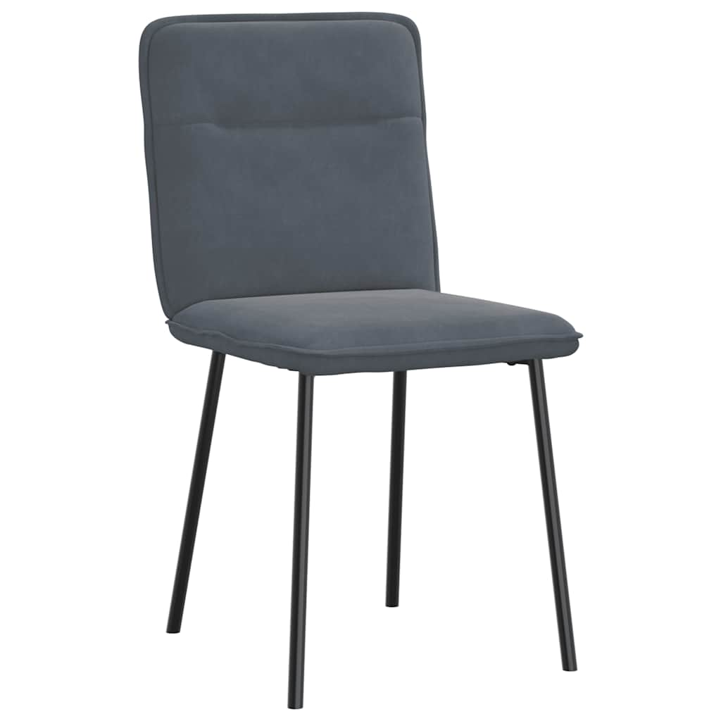 Eetkamerstoelen 2 st fluweel donkergrijs is nu te koop bij PeponiXL, paradijselijk wonen!