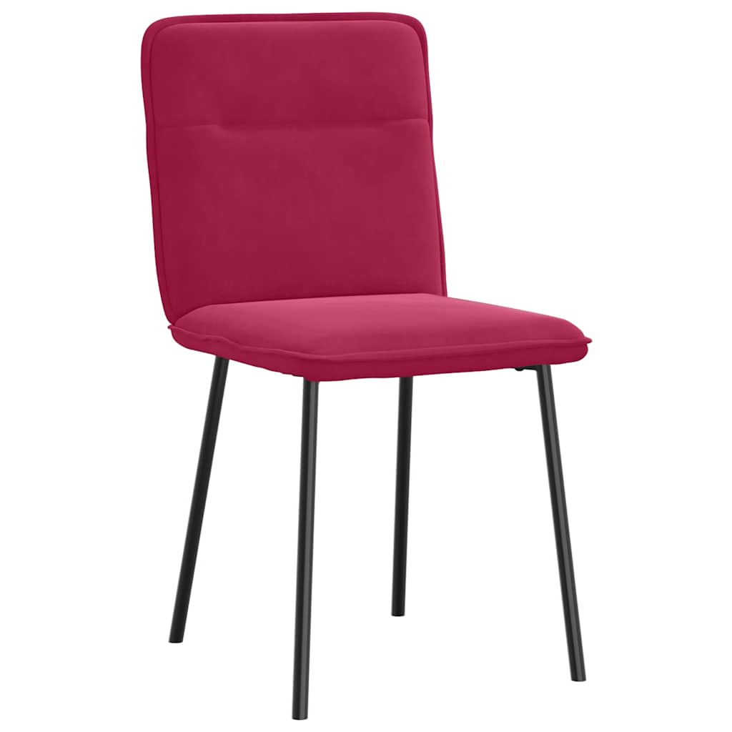 Eetkamerstoelen 2 st fluweel wijnrood is nu te koop bij PeponiXL, paradijselijk wonen!