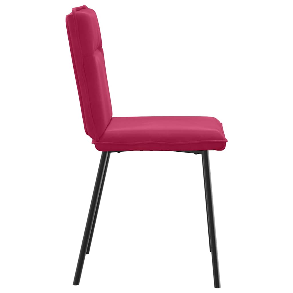 Eetkamerstoelen 2 st fluweel wijnrood is nu te koop bij PeponiXL, paradijselijk wonen!