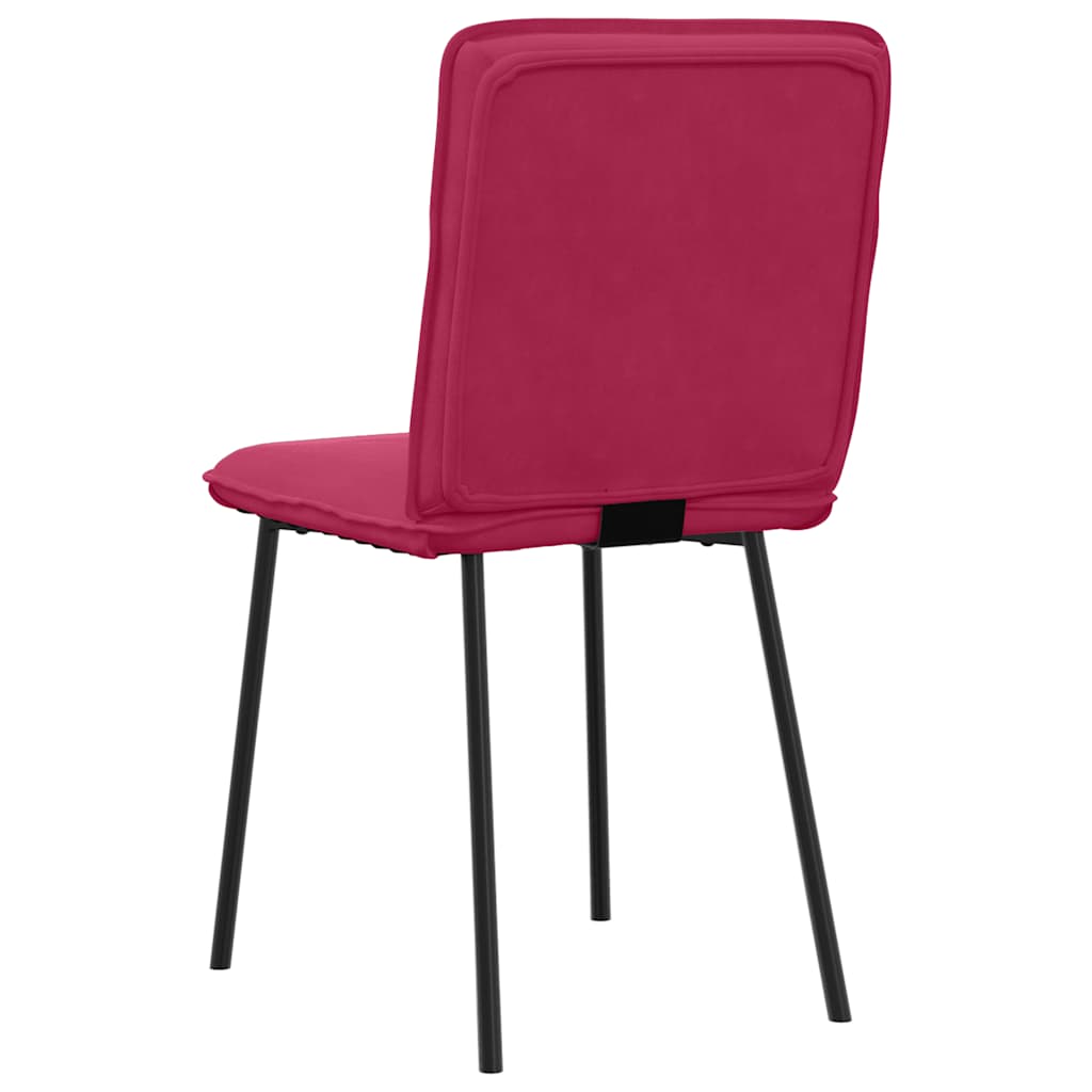 Eetkamerstoelen 2 st fluweel wijnrood is nu te koop bij PeponiXL, paradijselijk wonen!