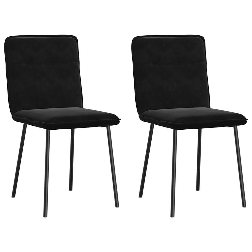 Eetkamerstoelen 2 st fluweel zwart is nu te koop bij PeponiXL, paradijselijk wonen!