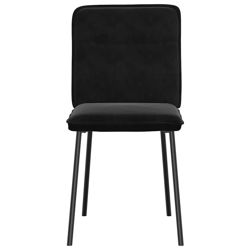 Eetkamerstoelen 2 st fluweel zwart is nu te koop bij PeponiXL, paradijselijk wonen!