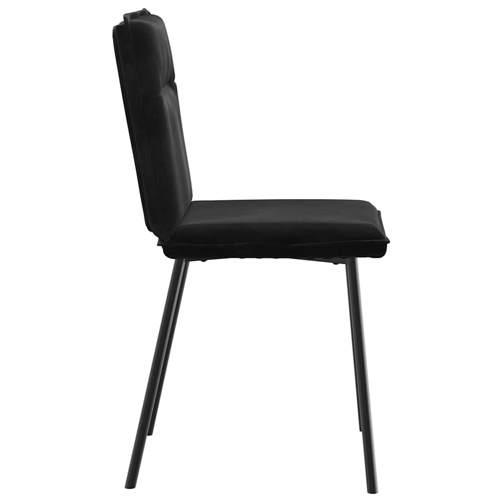 Eetkamerstoelen 2 st fluweel zwart is nu te koop bij PeponiXL, paradijselijk wonen!