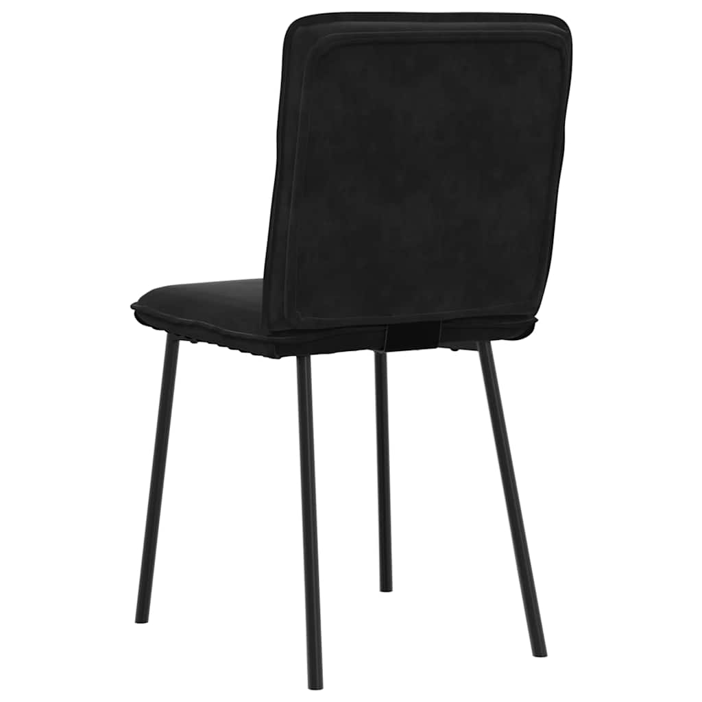 Eetkamerstoelen 2 st fluweel zwart is nu te koop bij PeponiXL, paradijselijk wonen!