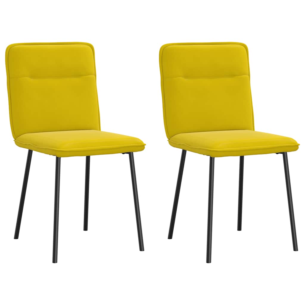 Eetkamerstoelen 2 st fluweel geel is nu te koop bij PeponiXL, paradijselijk wonen!