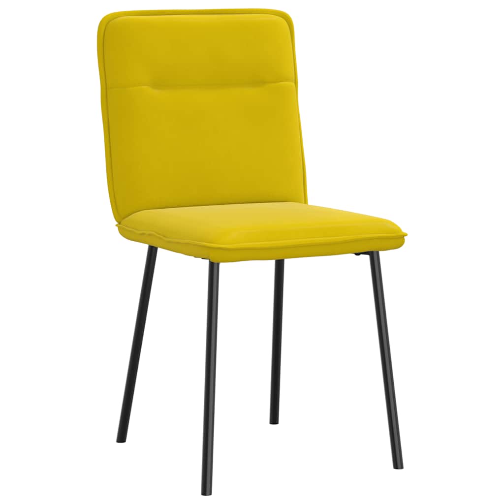 Eetkamerstoelen 2 st fluweel geel is nu te koop bij PeponiXL, paradijselijk wonen!