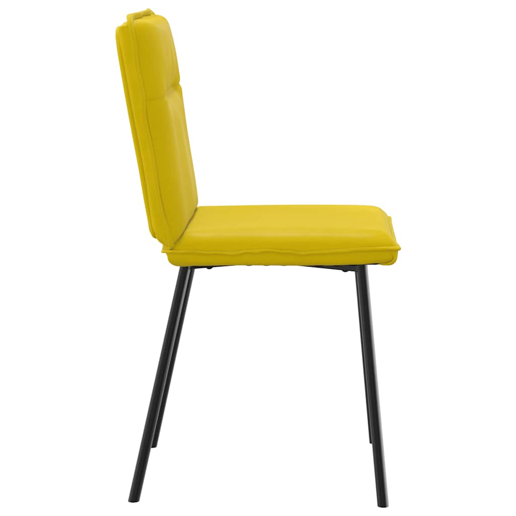 Eetkamerstoelen 2 st fluweel geel is nu te koop bij PeponiXL, paradijselijk wonen!