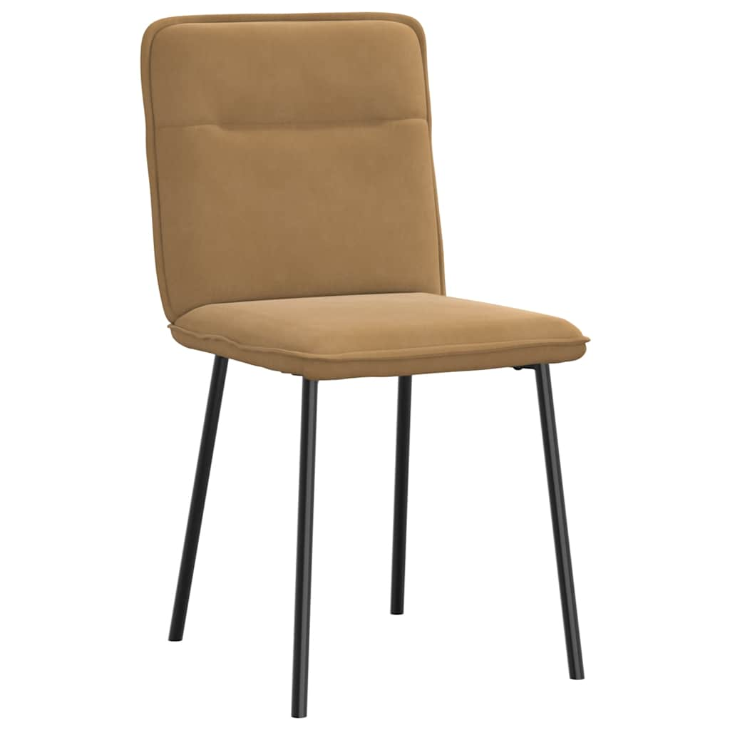 Eetkamerstoelen 2 st fluweel bruin is nu te koop bij PeponiXL, paradijselijk wonen!