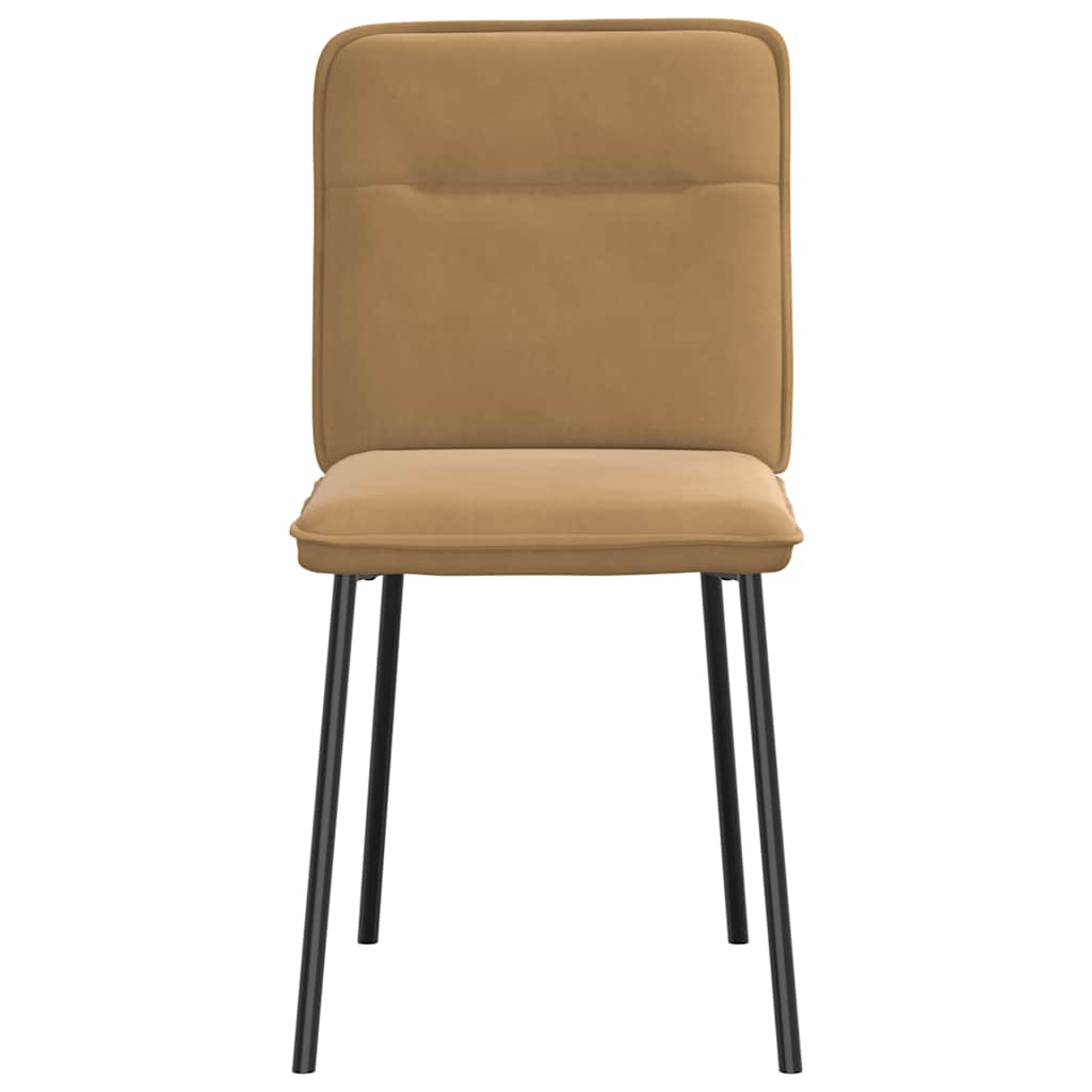 Eetkamerstoelen 2 st fluweel bruin is nu te koop bij PeponiXL, paradijselijk wonen!