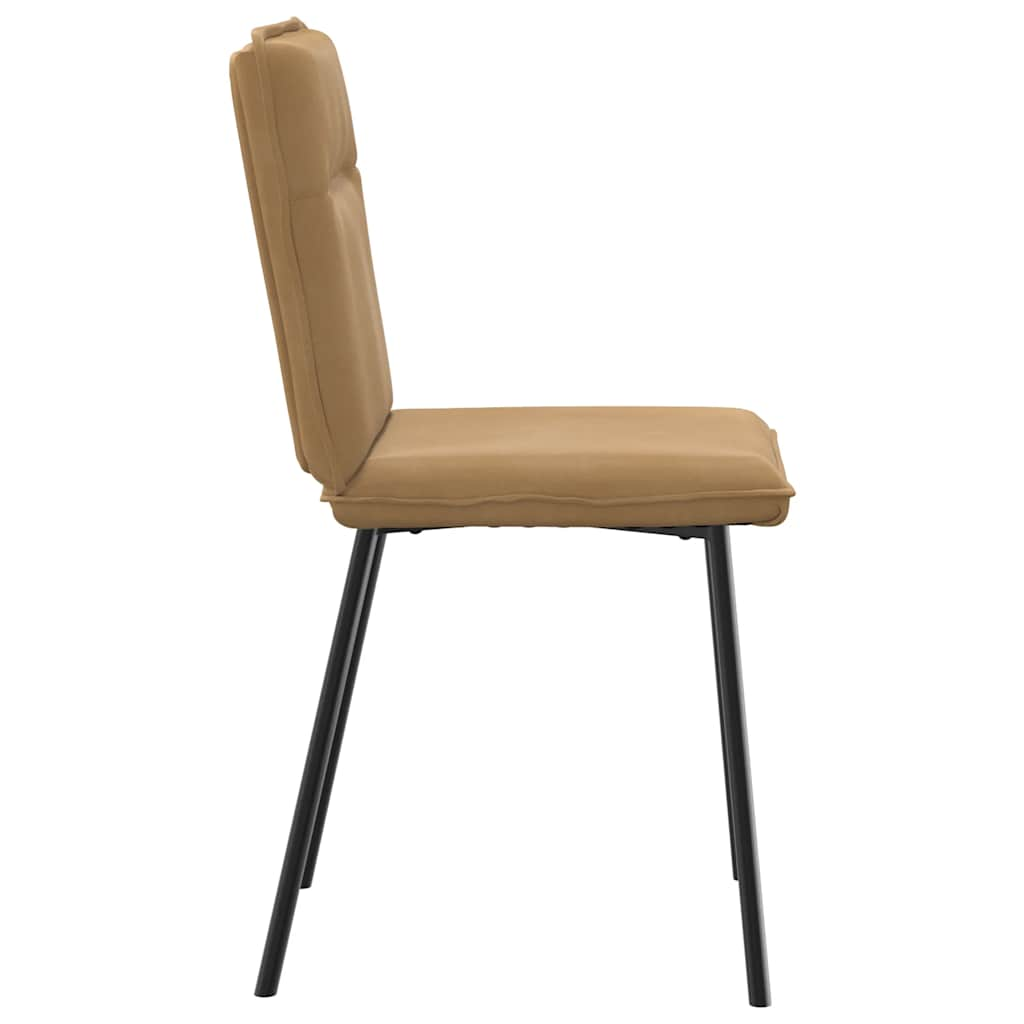 Eetkamerstoelen 2 st fluweel bruin is nu te koop bij PeponiXL, paradijselijk wonen!