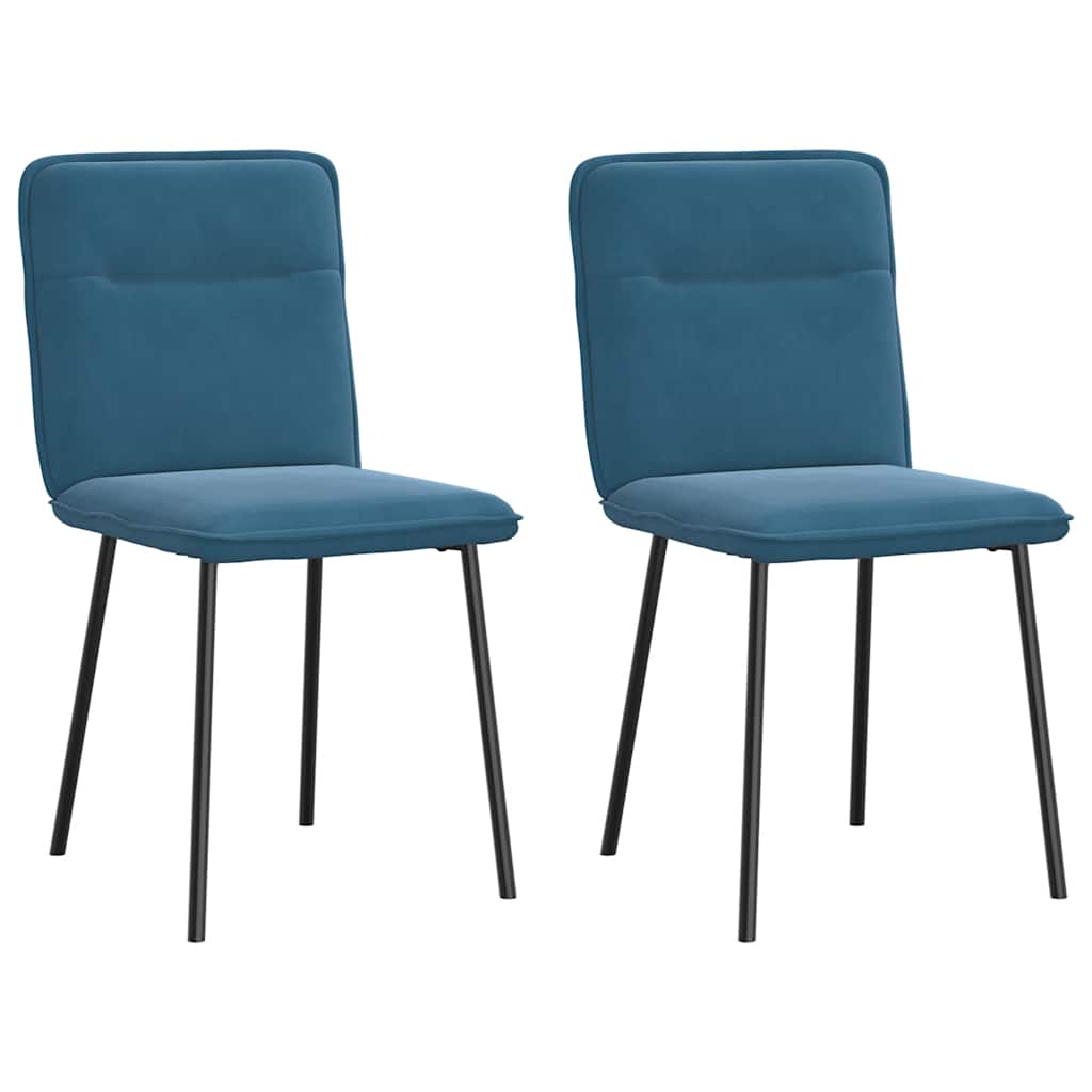 Eetkamerstoelen 2 st fluweel blauw is nu te koop bij PeponiXL, paradijselijk wonen!