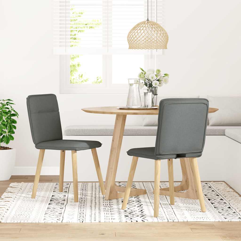 Eetkamerstoelen 2 st stof donkergrijs is nu te koop bij PeponiXL, paradijselijk wonen!