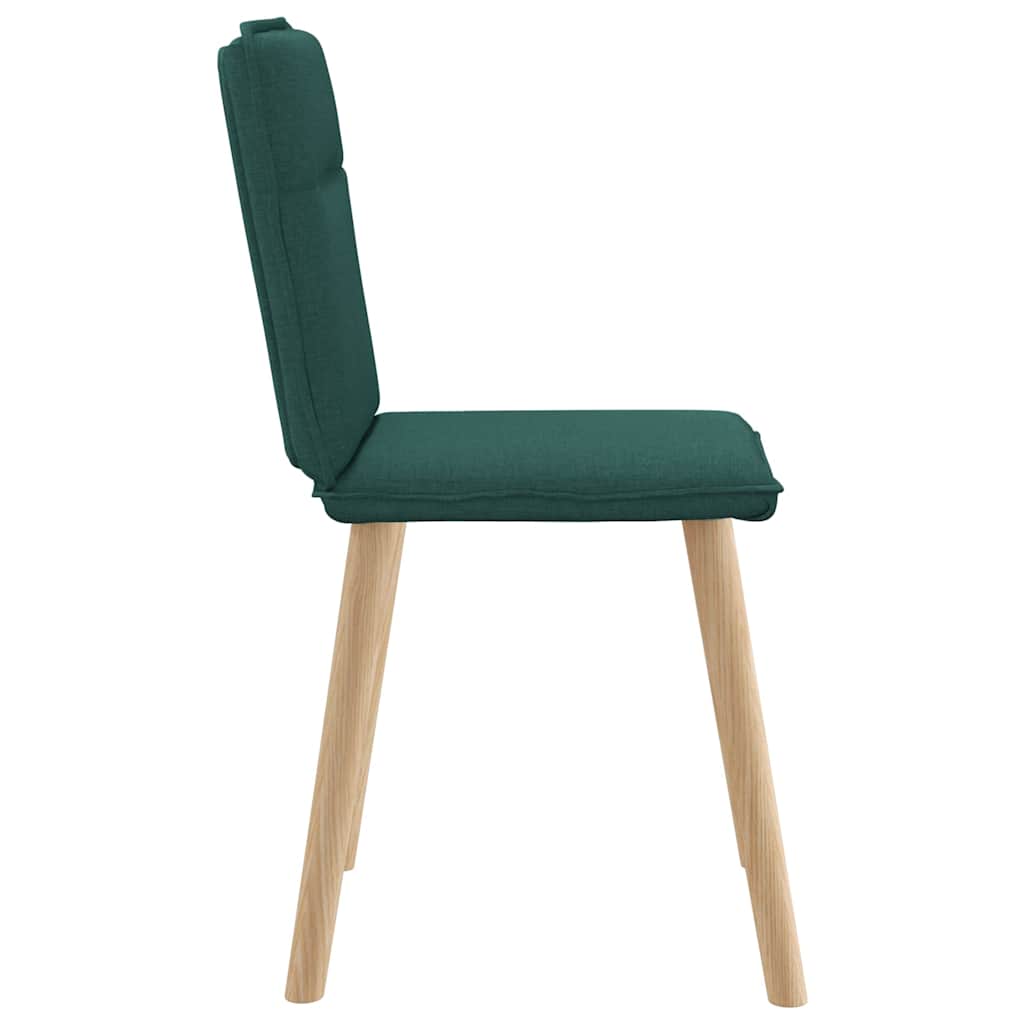 Eetkamerstoelen 2 st stof donkergroen is nu te koop bij PeponiXL, paradijselijk wonen!