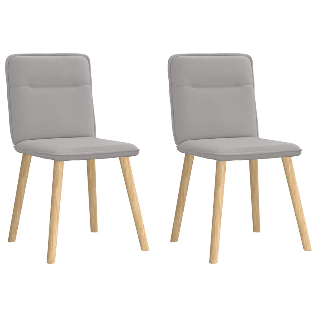 Eetkamerstoelen 2 st stof wolk grijs is nu te koop bij PeponiXL, paradijselijk wonen!