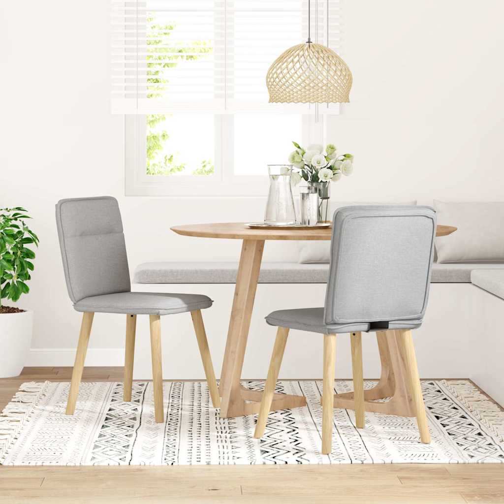 Eetkamerstoelen 2 st stof wolk grijs is nu te koop bij PeponiXL, paradijselijk wonen!